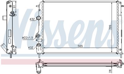 Радиатор системы охлаждения NISSENS 63896A