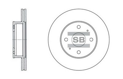 Диск тормозной передний SANGSIN SD1004