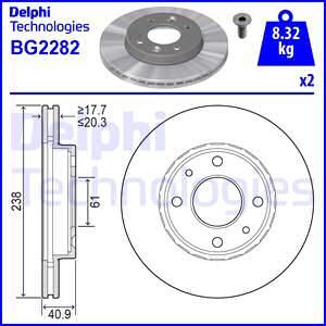 Диск тормозной DELPHI BG2282