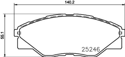 Колодки тормозные дисковые передние Nisshinbo NP1061SC