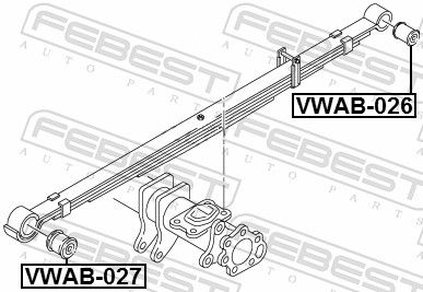 Сайлентблок рессоры FEBEST VWAB027