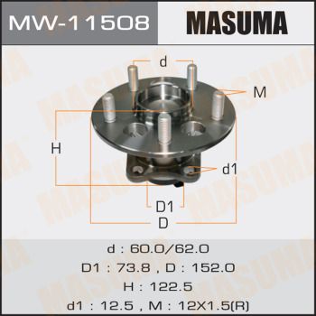 Ступица задняя Masuma MW11508