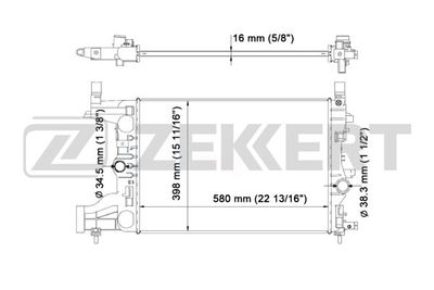 Радиатор охлаждения двигателя Zekkert MK1011