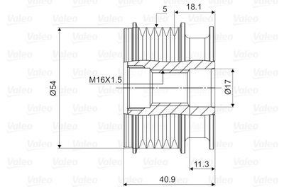 Шкив генератора VALEO 588064