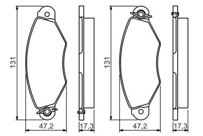 Колодки тормозные дисковые BOSCH. 0986495235