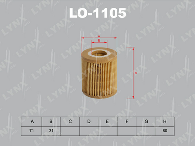 Фильтр масляный LYNXauto LO1105