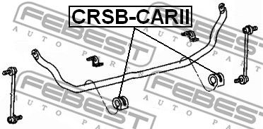 Втулка стабилизатора переднего FEBEST CRSBCARII