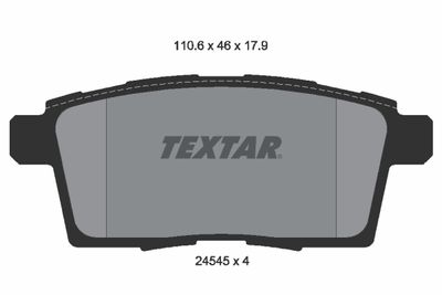 Колодки тормозные задние TEXTAR 2454501
