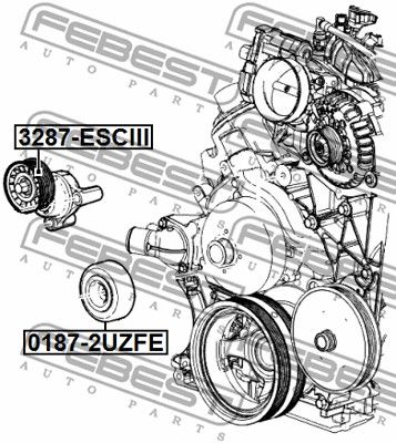 Ролик натяжителя FEBEST 3287ESCIII