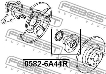 Ступица задняя FEBEST 05826A44R