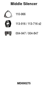 Глушитель средняя часть POLMOSTROW 2373