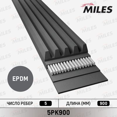 Ремень поликлиновой Miles 5PK900