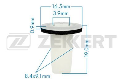 Клипса крепежная Zekkert BE3054