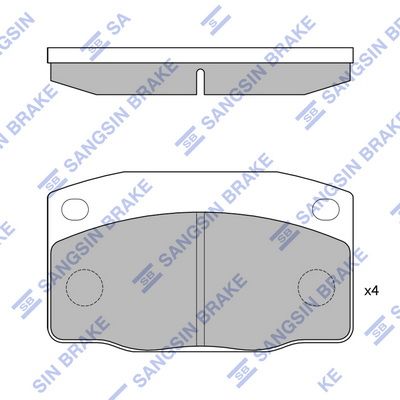 Колодки тормозные передние SANGSIN SP1055