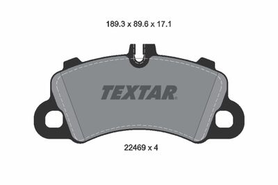 Комплект колодок для дискового тормоза TEXTAR 2246901