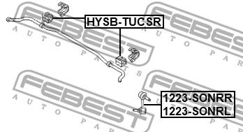 Тяга стабилизатора заднего левая FEBEST 1223SONRL