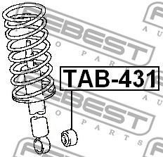 Сайлентблок амортизатора заднего FEBEST TAB431