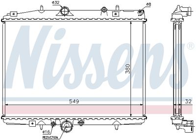 Радиатор системы охлаждения NISSENS 61292A