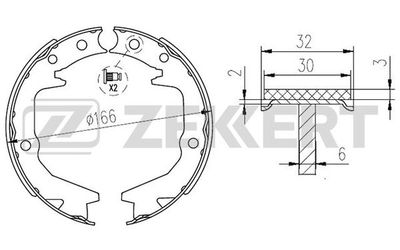 Колодки тормозные барабанные задние Zekkert BK4280