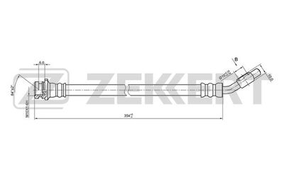 Шланг тормозной передний левый Zekkert BS9066