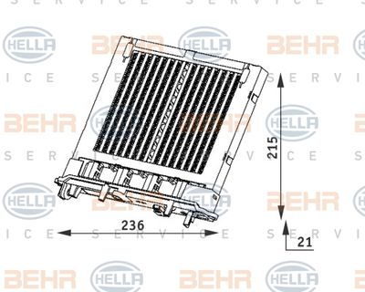 Радиатор отопителя HELLA 8FH351312111