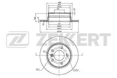 Диск тормозной задний Zekkert BS5775