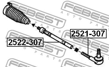Наконечник рулевой FEBEST 2521307