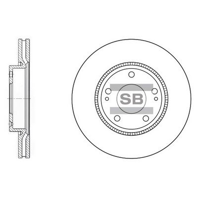 Диск тормозной передний SANGSIN SD1048