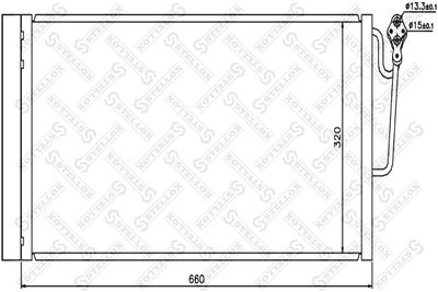 Радиатор кондиционера STELLOX 1045649SX