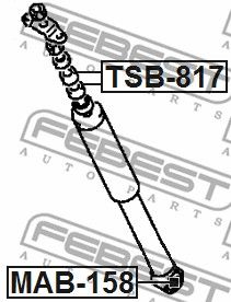 Сайлентблок амортизатора заднего FEBEST MAB158