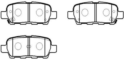 Колодки тормозные дисковые задние HSB HP5162
