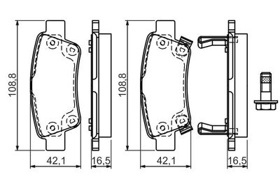 Колодки тормозные задние BOSCH 0986494329
