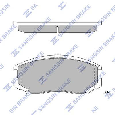 Колодки тормозные передние SANGSIN SP1142A