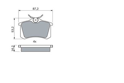 Колодки тормозные дисковые задние BOSCH 0986494387