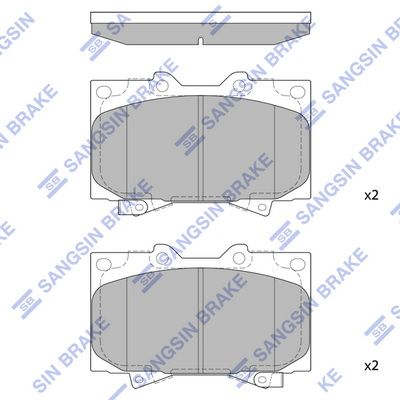 Колодки тормозные передние SANGSIN SP1379