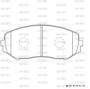 Колодки тормозные дисковые ADVICS SN131