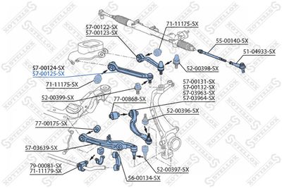Рычаг передний правый верхний STELLOX 5700125SX