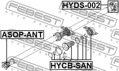 Муфта кардана FEBEST HYDS002