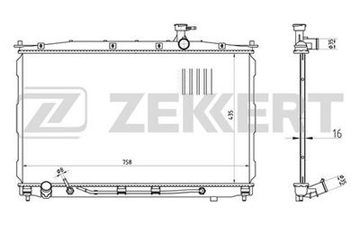 Радиатор охлаждения двигателя Zekkert MK1477