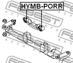 Сайлентблок задней подушки двигателя FEBEST HYMBPORR
