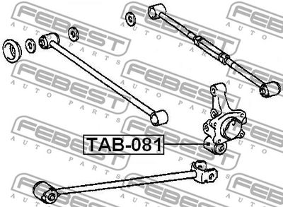 Сайлентблок цапфы задней FEBEST TAB081