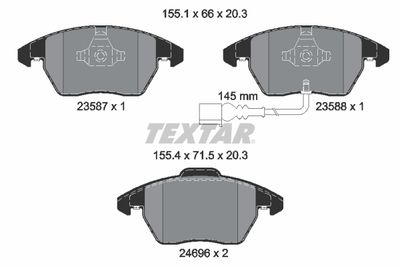 Колодки тормозные дисковые TEXTAR 2469602