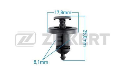 Клипса крепежная Zekkert BE3316