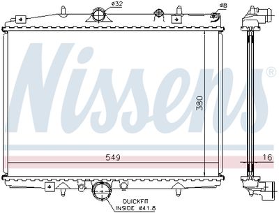 Радиатор системы охлаждения NISSENS 61291A