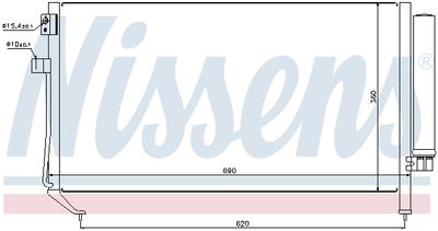 Радиатор кондиционера NISSENS 94848