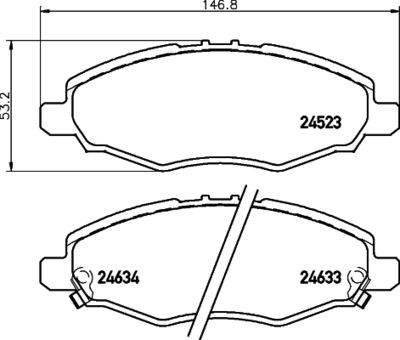 Колодки тормозные дисковые передние Nisshinbo NP1057SC