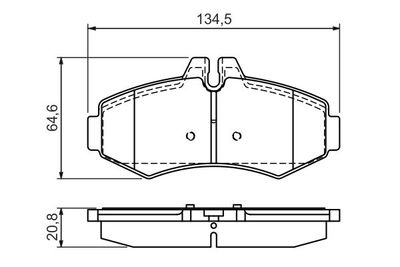 Колодки тормозные дисковые передние BOSCH 0986494013