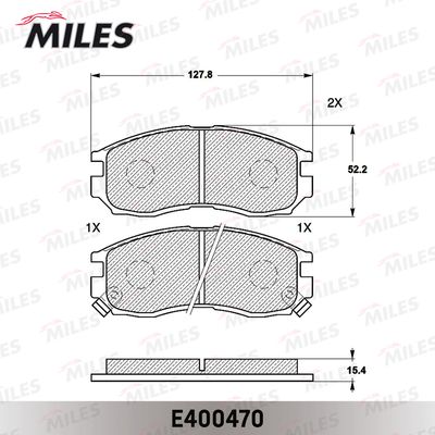 Колодки тормозные передние Miles E400470