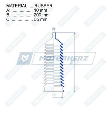 Пыльник рулевой рейки MotorHerz RDZ0306MG