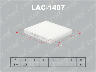 Фильтр салона LYNXauto LAC1407